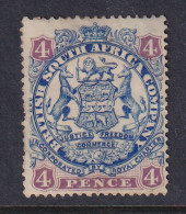 Rhodesia - BSAC: 1896/97   Arms    SG44  4d  Ultramarine & Mauve  [Die II - No Dot]     MH - Autres & Non Classés