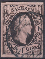 Saxe 1851-1852 N° 3 - Frédérique Auguste II (J2) - Sachsen