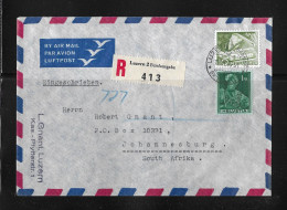 1955 LUFTPOST   ►Charge-Brief Von Luzern Nach Johannesburg Mit Mischfrankatur - Altri & Non Classificati