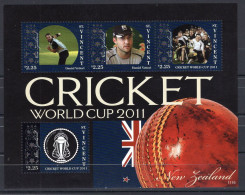 St Vincent Sheetlet 4v 2011 Cricket World Cup 2011 Team New Zealand Daniel Vettori MNH - Cricket