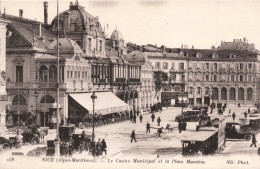 FRANCE - Nice - Le Casino Municipal Et La Place Masséna - Animé - Carte Postale Ancienne - Markten, Pleinen