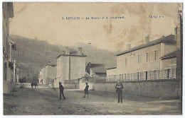 CPA 38 Renage Rare La Mairie Et Le Boulevard Près Rives Vourey Beaucroissant Izeaux Sillans Voiron Saint Jean De Moirans - Renage