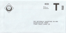 PAP - SNSM - SOC NATIONALE SAUVETAGE EN MER - ECO T - Cartes/Enveloppes Réponse T