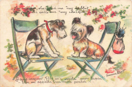 ANIMAUX & FAUNE - Dessins D'animaux - Chiens - Colorisé - Carte Postale Ancienne - Cani