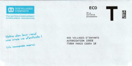 PAP -  ECO T - SOS Villages D'Enfants - Autorisation 10608 - 20 G Validité Permanente - Cartas/Sobre De Respuesta T