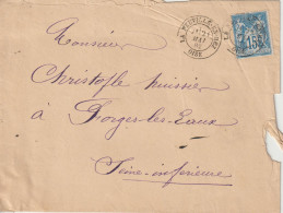 France Lettre 1882 De La Neuville En Hez (Oise)  Pour Forges (76) - 1877-1920: Période Semi Moderne