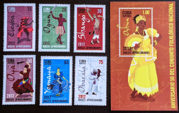 Cuba, 2012, Mi 5572-5578,  Afro-Cuban Dances, 6v + Block 291. MNH - Danse