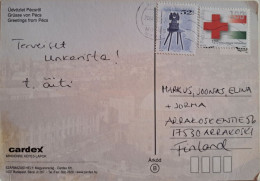 2008..HUNGARY.. POSTCARD WITH 2 STAMPS ..PAST MAIL..GREETINGS FROM PECS - Lettres & Documents