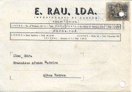 Portugal , 1962 , E. RAU , Ldª  ,  Coal Importer , Setubal  And Leixões Warehouses , Slogan  Postmark PÁTRIA EM RISCO - Portugal