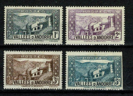 Andorra 1932/32 Yv.  24/27*  MH (2 Scans) - Unused Stamps