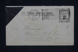 NOUVELLE ZÉLANDE - Enveloppe En Franchise De Wellington Pour Le Port En 1901 - L 148044 - Cartas & Documentos