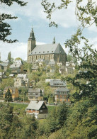 1 AK Germany / Sachsen * Blick Zur St. Wolfgangskirche In Der Bergstadt Schneeberg Im Erzgebirge * - Schneeberg
