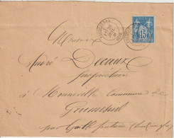 France Lettre 1881 De Feuquières (Oise)  Pour Gaillefontaine (76) - 1877-1920: Période Semi Moderne