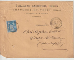 France Lettre 1881 De Chaumont En Vexin (Oise)  Pour Forges (76) - 1877-1920: Période Semi Moderne