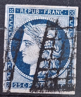 France 1850 N°4a Ob Grille Un Pelurage  Cote 75€ - 1849-1850 Ceres