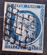 France 1850 N°4a Ob Grille Gros Pli  Cote 75€ - 1849-1850 Ceres