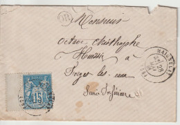 France Lettre 1884 De Maignelay (Oise)  Pour Forges (76) Avec Cachet OR - 1877-1920: Semi-moderne Periode