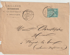 France Lettre 1882 De Beauvais (Oise) Pour Forges (76) - 1877-1920: Semi Modern Period