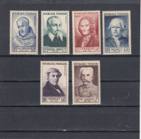 France - Année 1953 - Neuf** - N°YT 945/950A** - Célébrités Du XIIè Au XXè Siècles - Unused Stamps