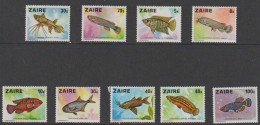 Zaïre - 1978 - OBP/COB 918-926 - Fauna - MNH/NSC/** - Neufs