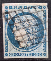 France 1850 N°4 Ob Grille B/TB  Cote 65€ - 1849-1850 Ceres