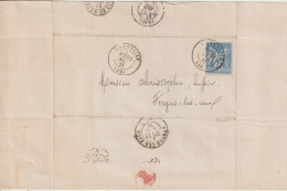 France Lettre 1877 De Chantilly (Oise) Pour Forges (76) - 1849-1876: Classic Period