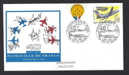 PATROUILLE DE FRANCE 1993 Signature Dédicace Pilote PAF Salon De Provence - Avions
