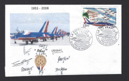 PATROUILLE DE FRANCE 2008 Signature Dédicace Pilote PAF Salon De Provence - Flugzeuge
