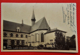 REBECQ  -   Hospice  : à Gauche Ancien Bâtiment , à Droite L'église - Rebecq