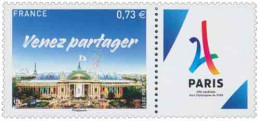 Timbre France 2017 Neuf** MNH YT 5144 Venez Partager - Paris Ville Candidate Aux Jeux Olympiques De 2024. - Neufs