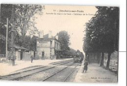 CPA 51 Jonchery Sur Vesle La Gare Train - Jonchery-sur-Vesle