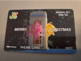 JAMAICA  J$50-  GPT CARD  / PHONEBOOTH/  MERRY CHRISTMAS  CONTROL NR: 10JAMB / FINE USED   **15633** - Giamaica
