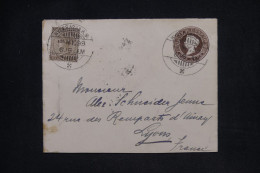 INDE ANGLAISE - Entier Postal + Complément De Hyderabad Pour La France En 1899 - L 148060 - 1882-1901 Keizerrijk
