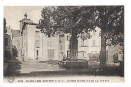 SAINT-GERMAIN-LEMBRON  (cpa 63)  Place St Jean - Animation - - Saint Germain Lembron