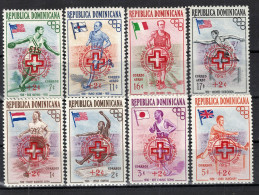 CHCT50 - Hungarian Refugees Assistance Overprint, Olympic Games, Sports, 1957, Complete Series, MH, Dominican Republic - Dominicaine (République)