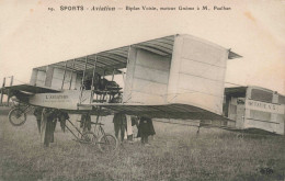 Aviation - Sports - Biplan Voisin Moteur Gnôme à M Paulhan - Carte Postale Ancienne - Sonstige & Ohne Zuordnung