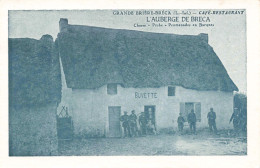 Café - Grande Brière Bréca - Café Restaurant - L'auberge De Breca - Animé - Publicité - Carte Postale Ancienne - Caffé