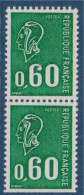 Marianne De Béquet N°1815c Paire Verticale De Carnet Neuf Sans Phosphore - 1971-1976 Marianne (Béquet)