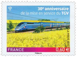 Timbre France 2011 Neuf** MNH YT 4592 30e Anniversaire De La Mise En Service Du TGV. - Neufs