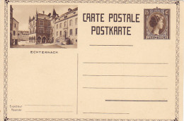 GRAND DUCHESS CHARLOTTE, ECHTERNACH CASTLE, PC STATIONERY, ENTIER POSTAL, ABOUT 1926, LUXEMBOURG - 1926-39 Charlotte Right-hand Side