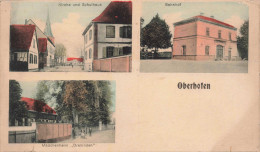 France - Oberhofen - Carte Multivue - Colorisé - Kirche Und Schulhaus - Bahnhof - Madchenheim  - Carte Postale Ancienne - Haguenau