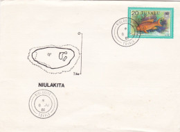 Tuvalu - 1981 Map Cover - Niulakita Postmark - Tuvalu