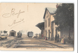 CPA 95 Marines La Gare Train Tramway - Marines