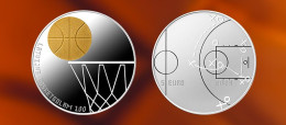 LATVIA 2023 - 5 € Euro Silver Collector Coin - 100 Years Of Basketball In Latvia - Lettonia