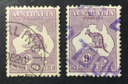 1913 - Australia - Kangaroo And Map - Nine And Nine Pence  - Used - Oblitérés