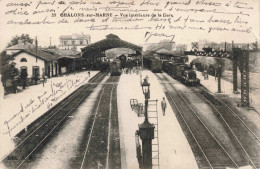 France - Châlon Sur Marne - Vue Intérieure De La Gare - Animé - Train  - Carte Postale Ancienne - Châlons-sur-Marne