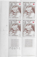1966 Bloc De 4 Coin Numéroté Croix Rouge   Neuf ** N°1467 - 1960-1969