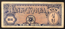 KOREA SOUTH 10 WON Corea Del Sud 10 WON Pick#13 1953 Turtle Tartaruga  LOTTO 550 - Corea Del Sud