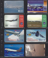 Télécartes Lot De 8 Cartes Thème AVION AVIATION PILOTE - Airplanes