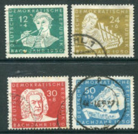 DDR / E. GERMANY 1950 Bach Bicentenary Used.  Michel  256-59 - Oblitérés